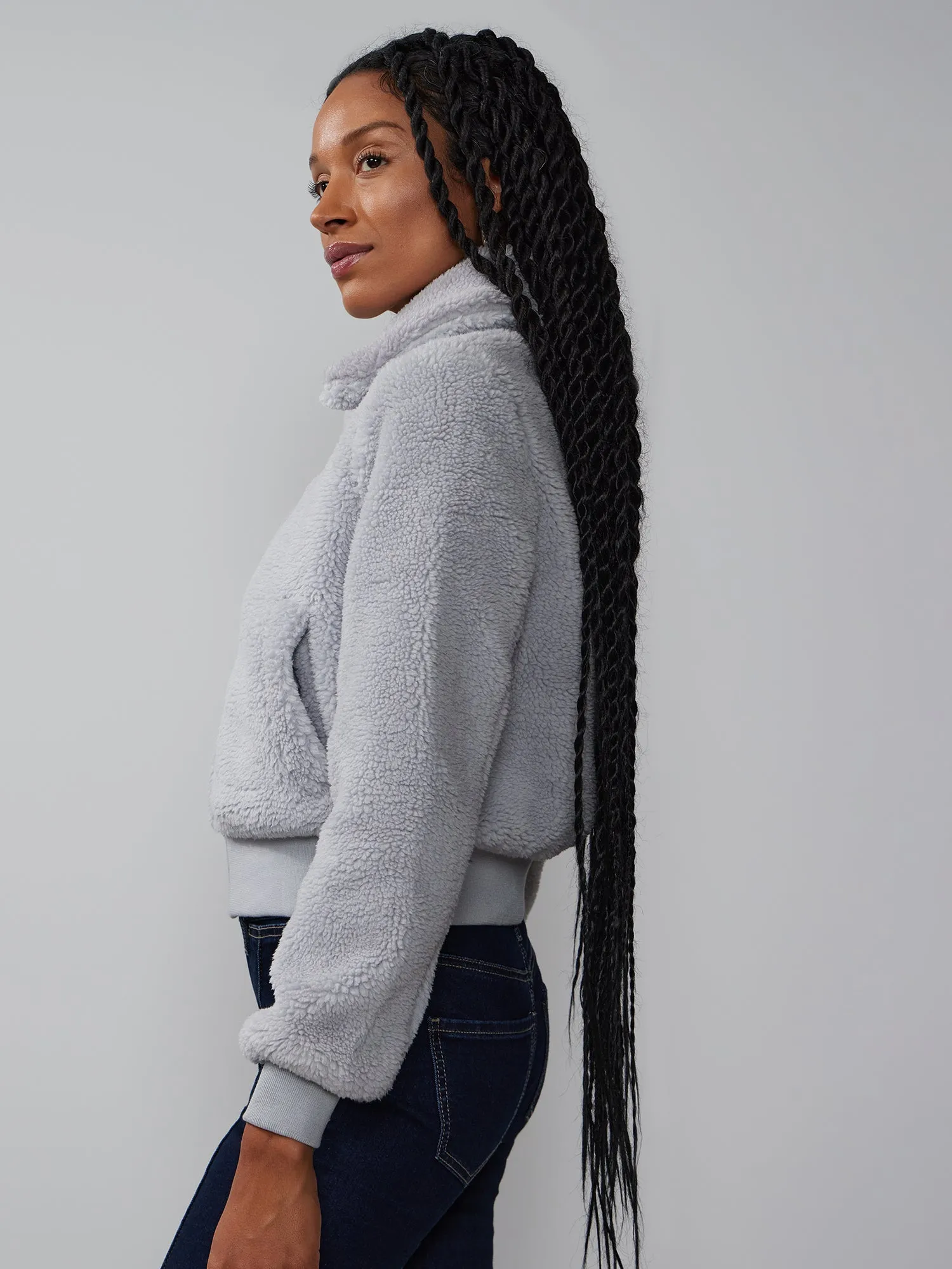Cozy Faux-Fur Bomber Jacket