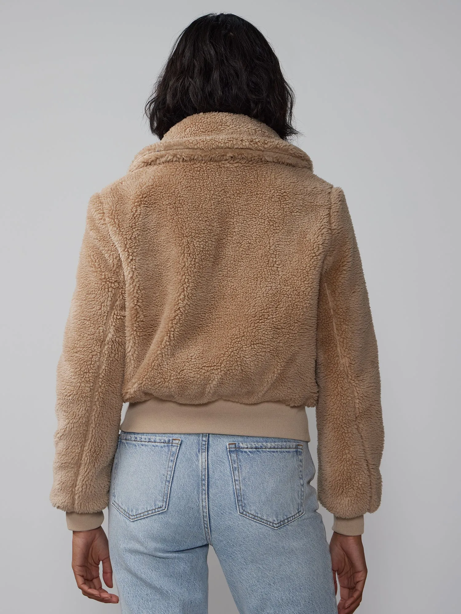 Cozy Faux-Fur Bomber Jacket