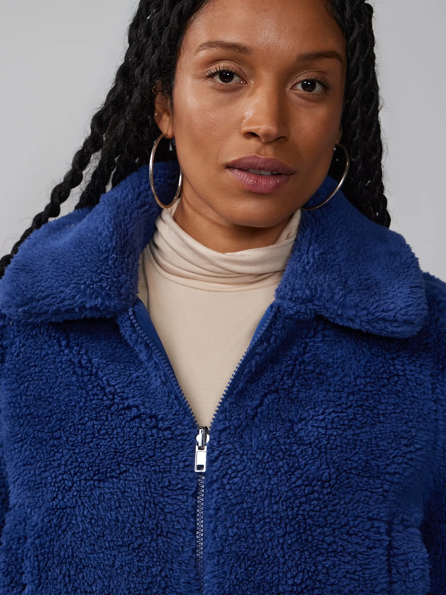 Cozy Faux-Fur Bomber Jacket