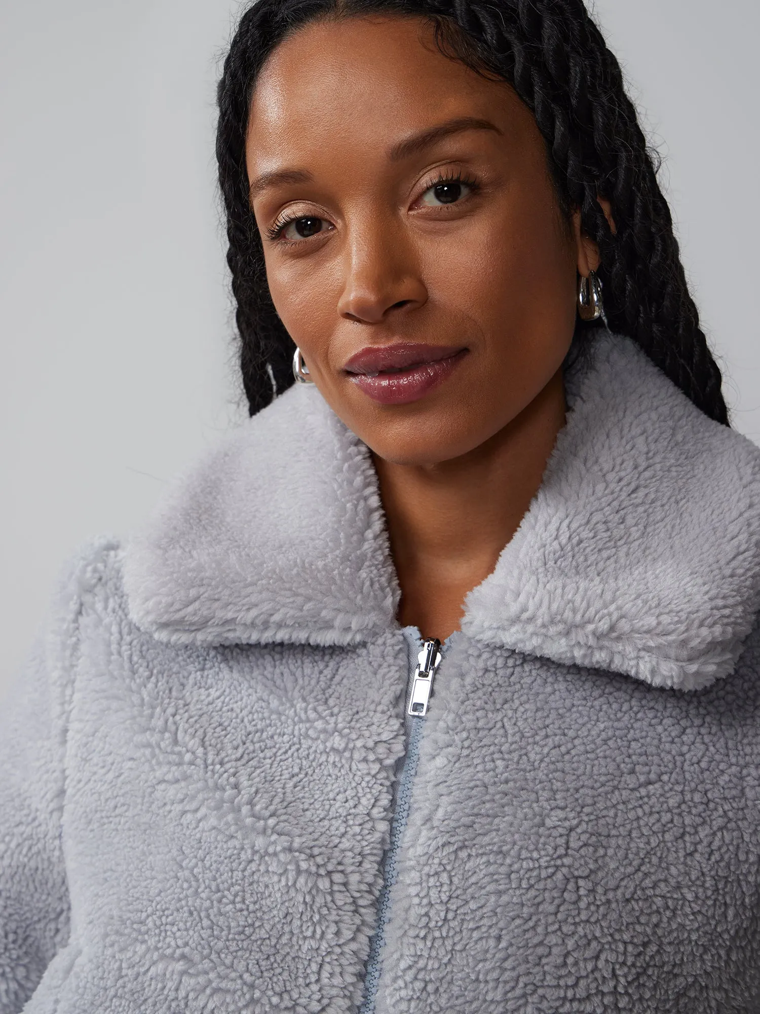 Cozy Faux-Fur Bomber Jacket