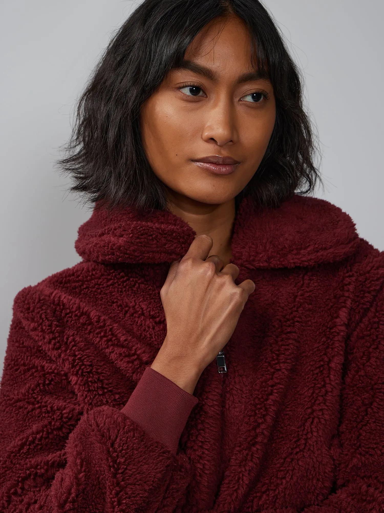 Cozy Faux-Fur Bomber Jacket