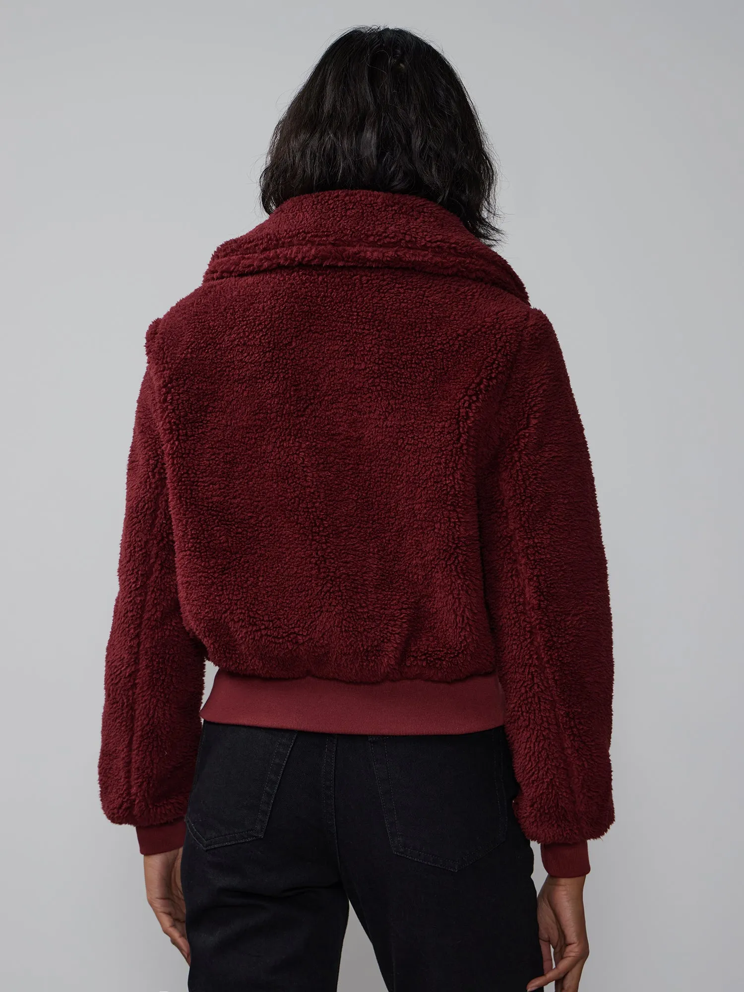 Cozy Faux-Fur Bomber Jacket