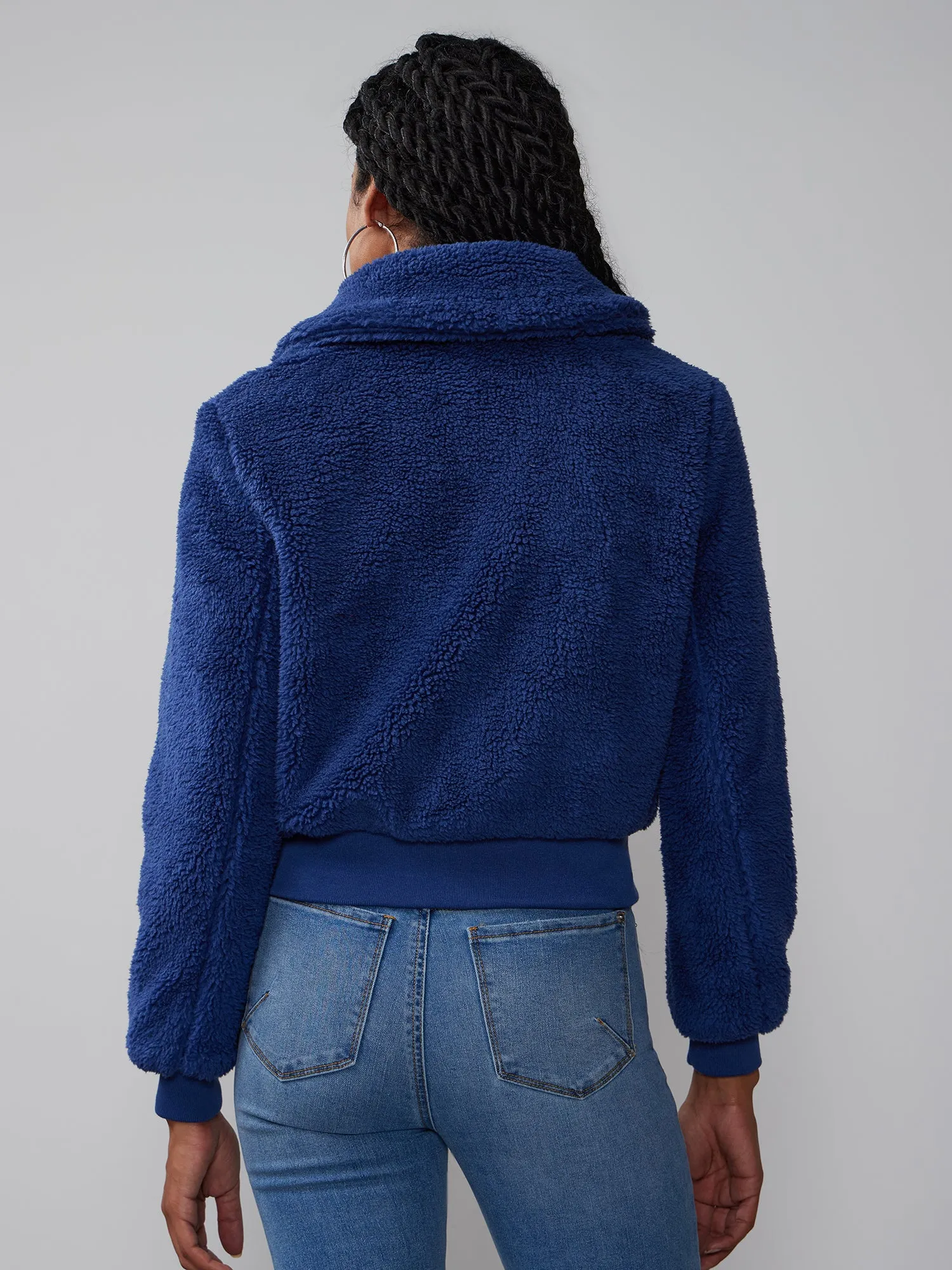Cozy Faux-Fur Bomber Jacket