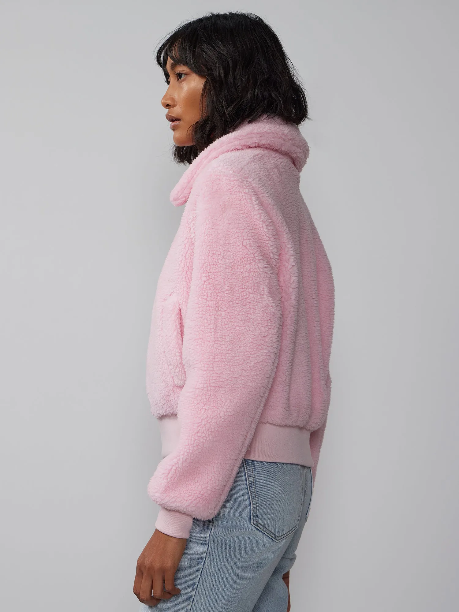 Cozy Faux-Fur Bomber Jacket