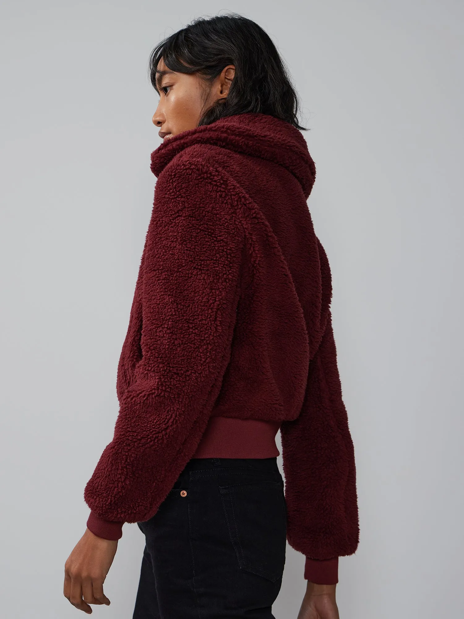 Cozy Faux-Fur Bomber Jacket