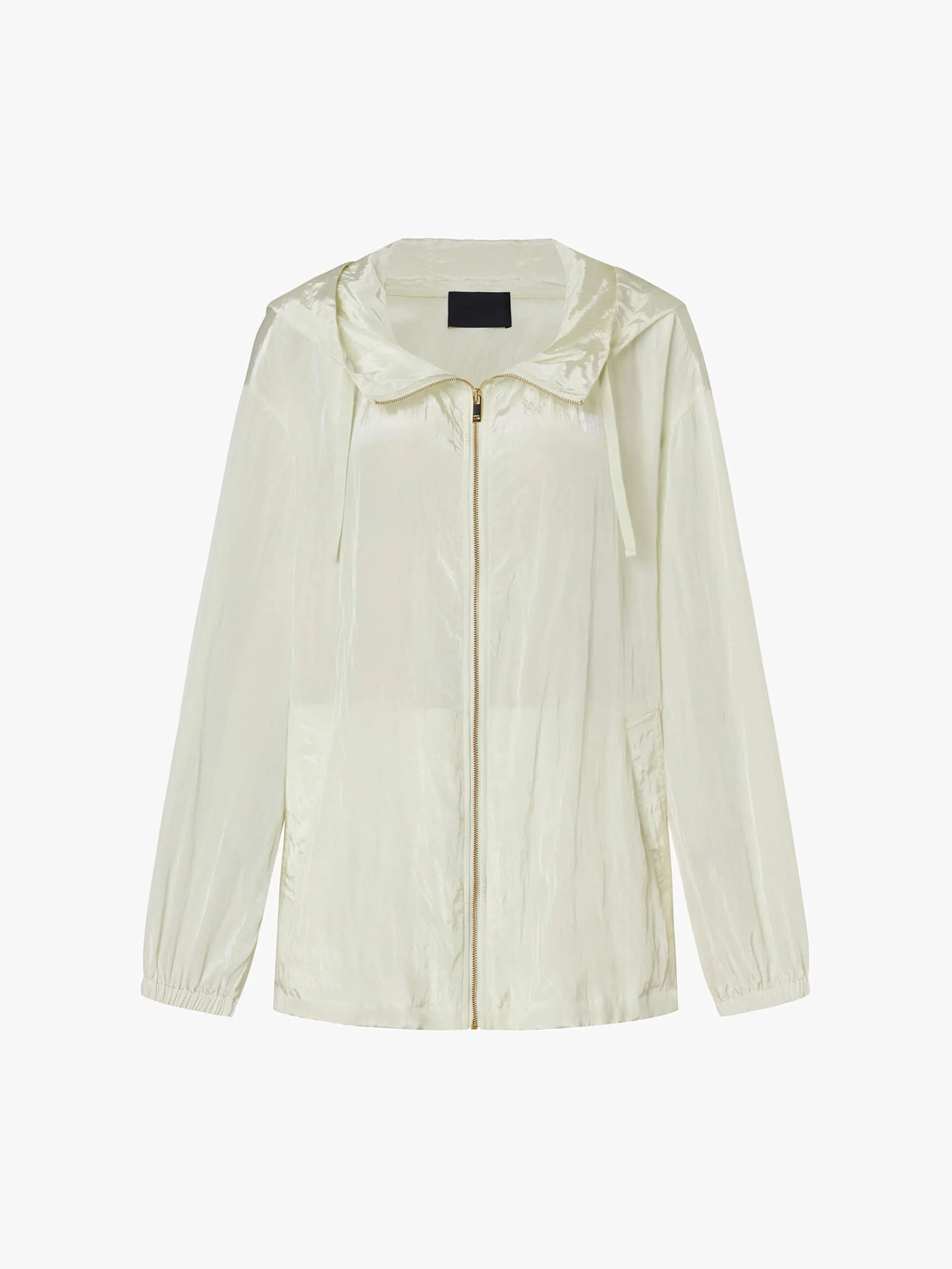 Crinkled Textured Hood Jacket