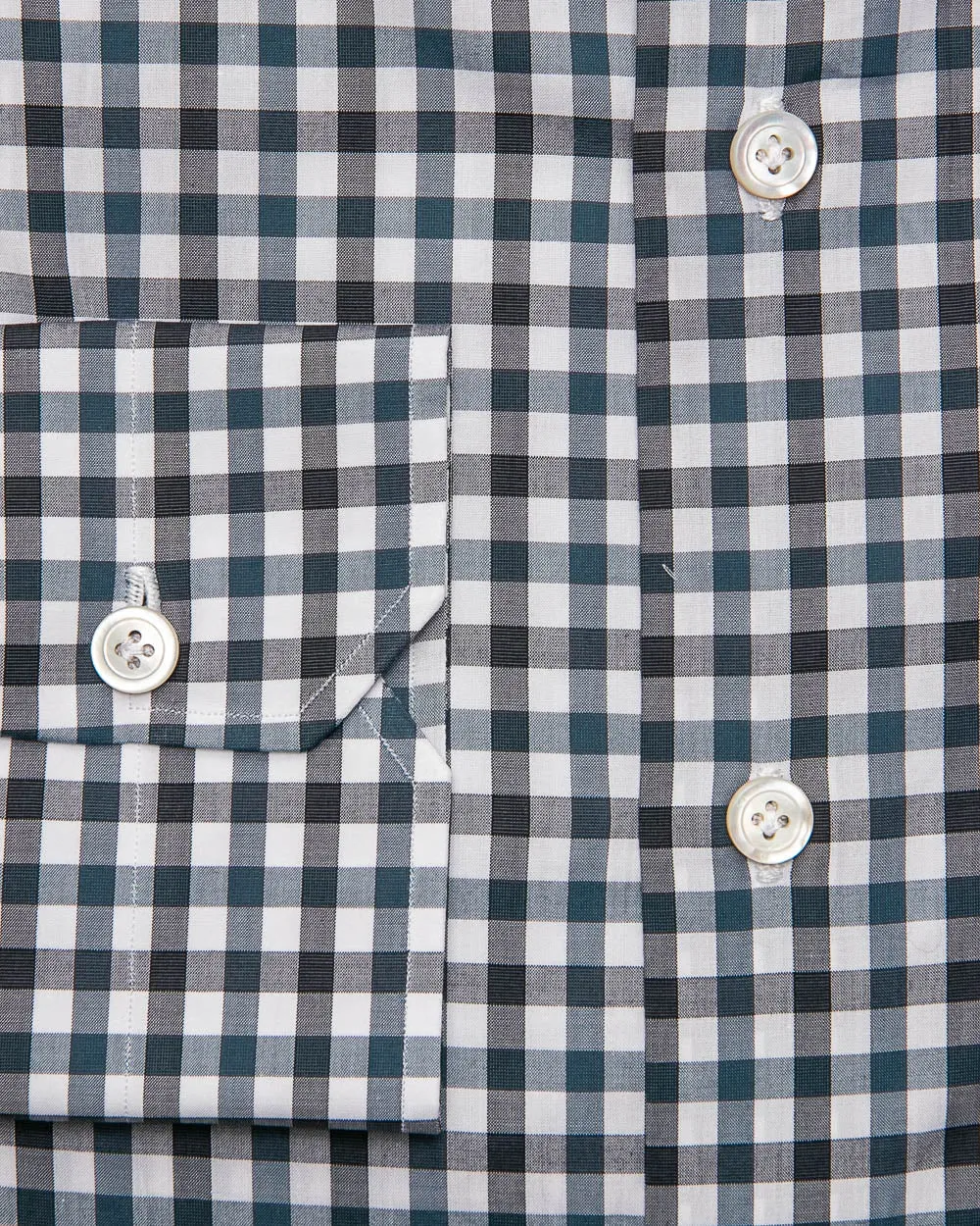 Dark Teal and Black Gingham Shirt