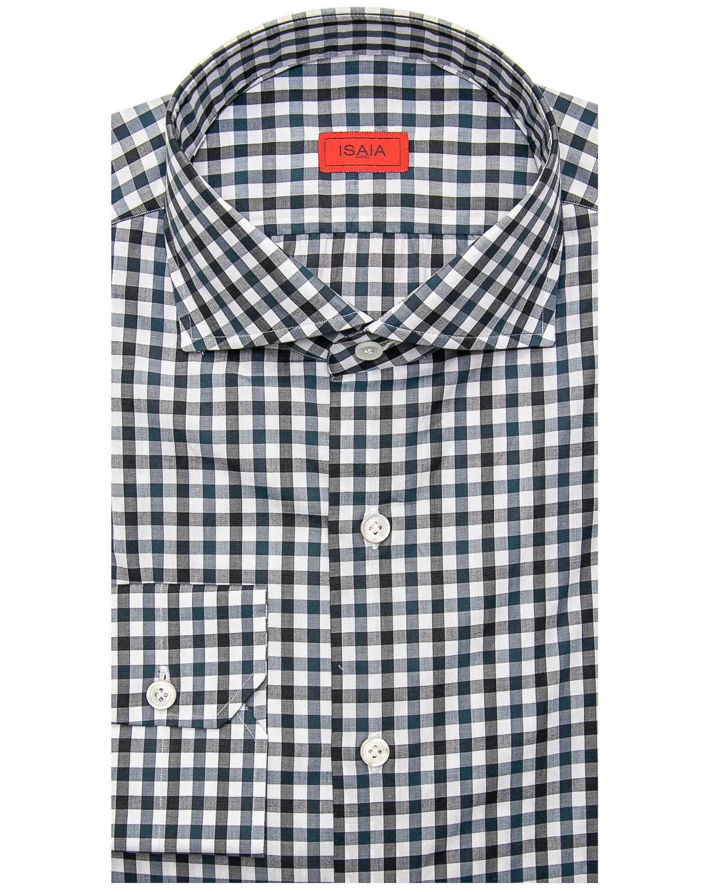 Dark Teal and Black Gingham Shirt