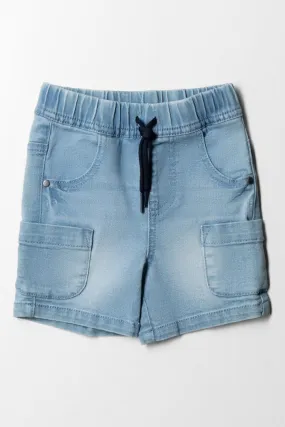 Denim Short With Pockets Blue