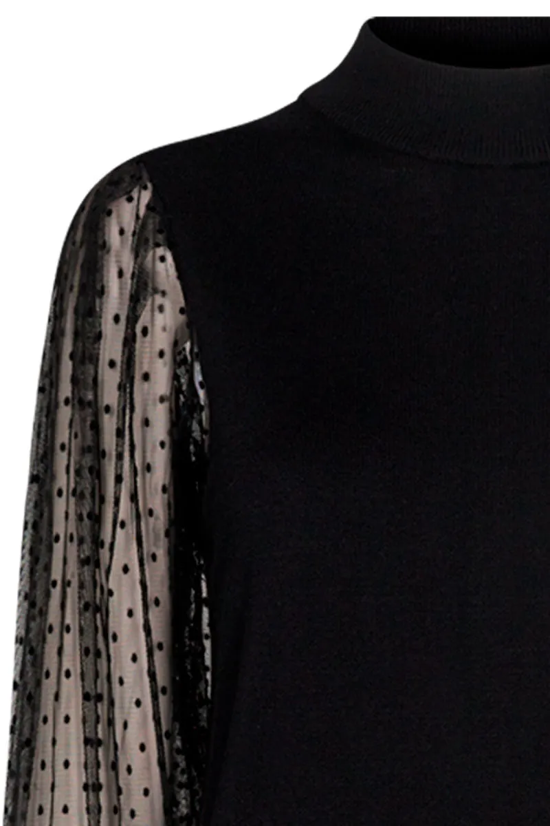 Dotka Pullover | Black | Pullover fra Freequent