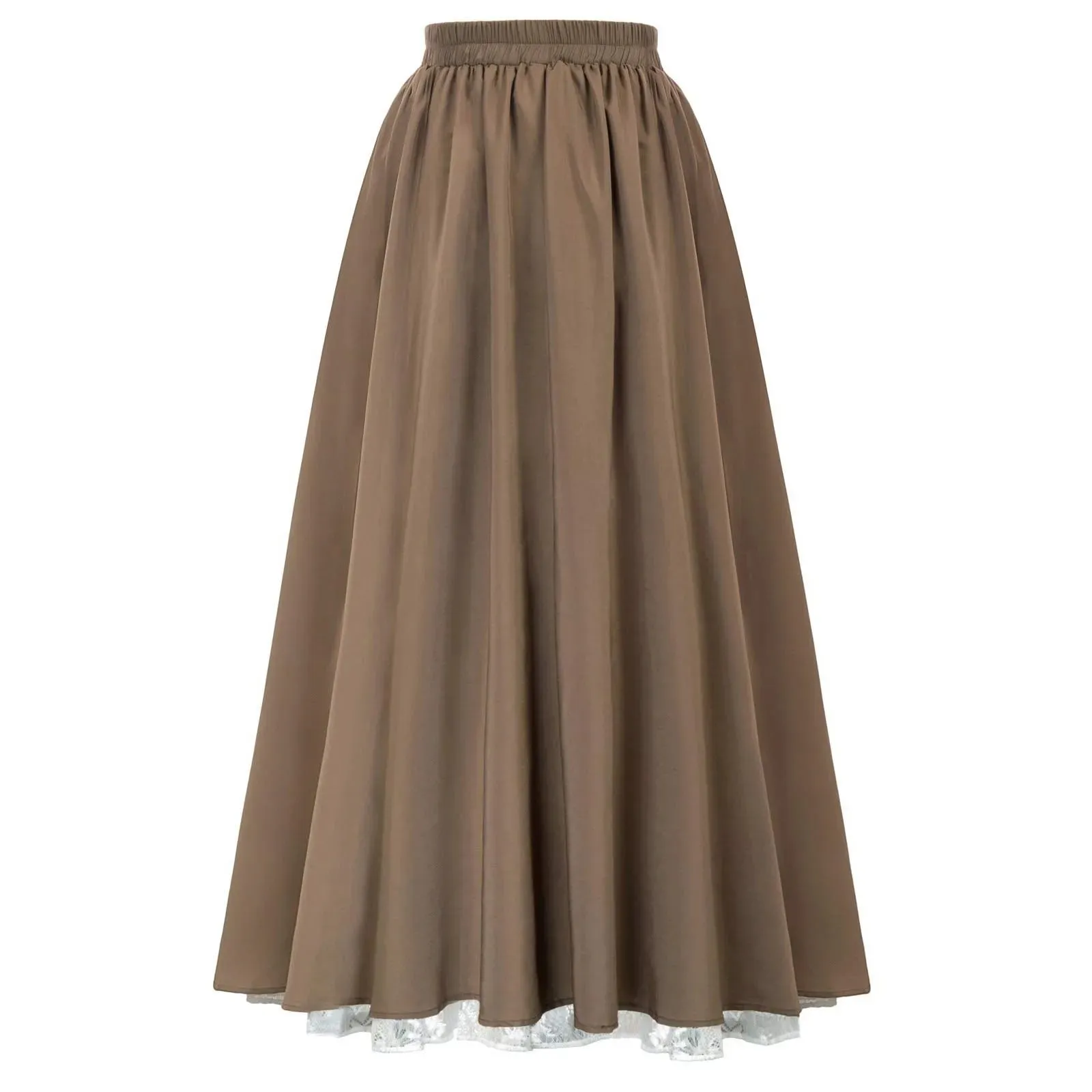 Double Layer Victorian Renaissance Draped Pleated Renaissance Skirt
