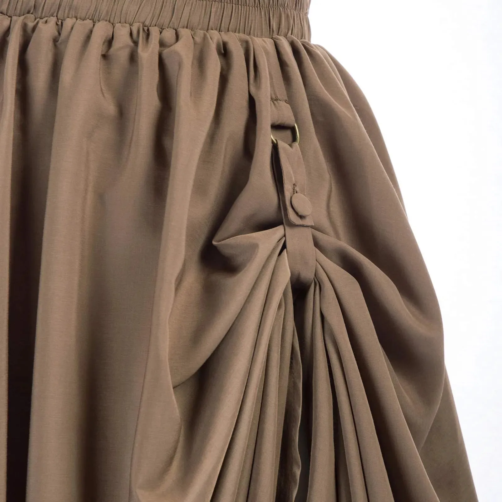 Double Layer Victorian Renaissance Draped Pleated Renaissance Skirt