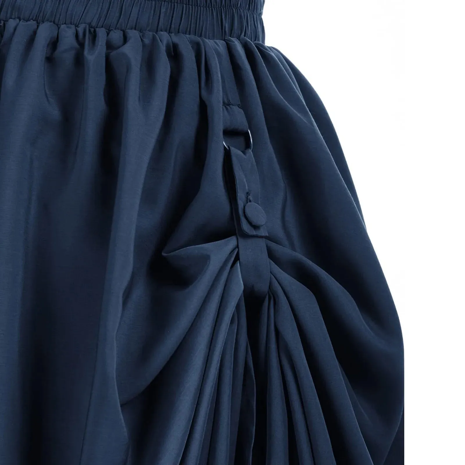 Double Layer Victorian Renaissance Draped Pleated Renaissance Skirt