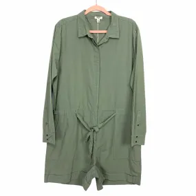 Dylan Army Green Long Sleeve Romper NWT- Size L