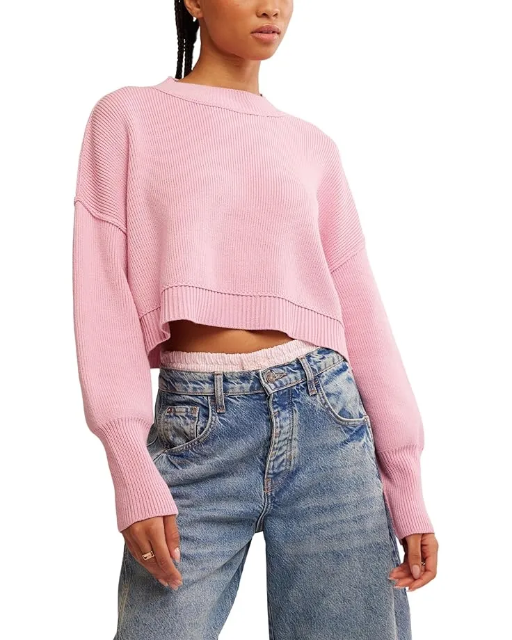 Easy Street Crop Pullover - Lollipop