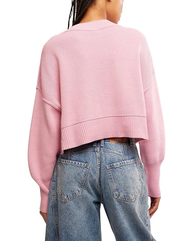 Easy Street Crop Pullover - Lollipop