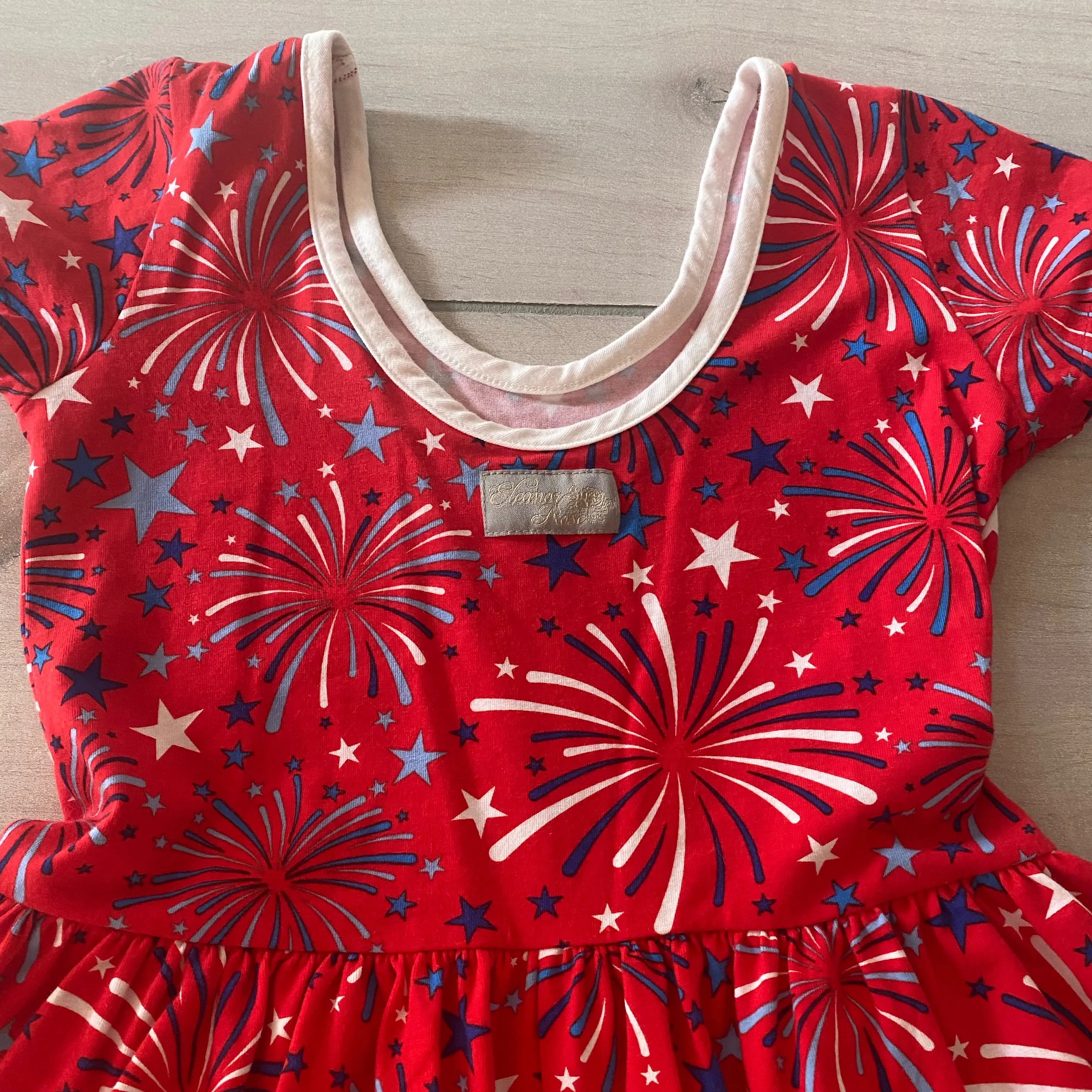 Eleanor Rose Joy Fourth of July Short Romper
