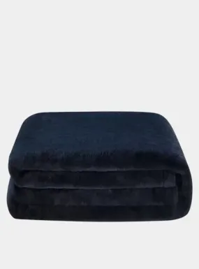 Elegant Navy Big Throw Blanket