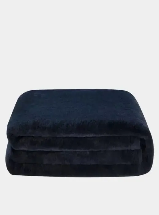 Elegant Navy Big Throw Blanket