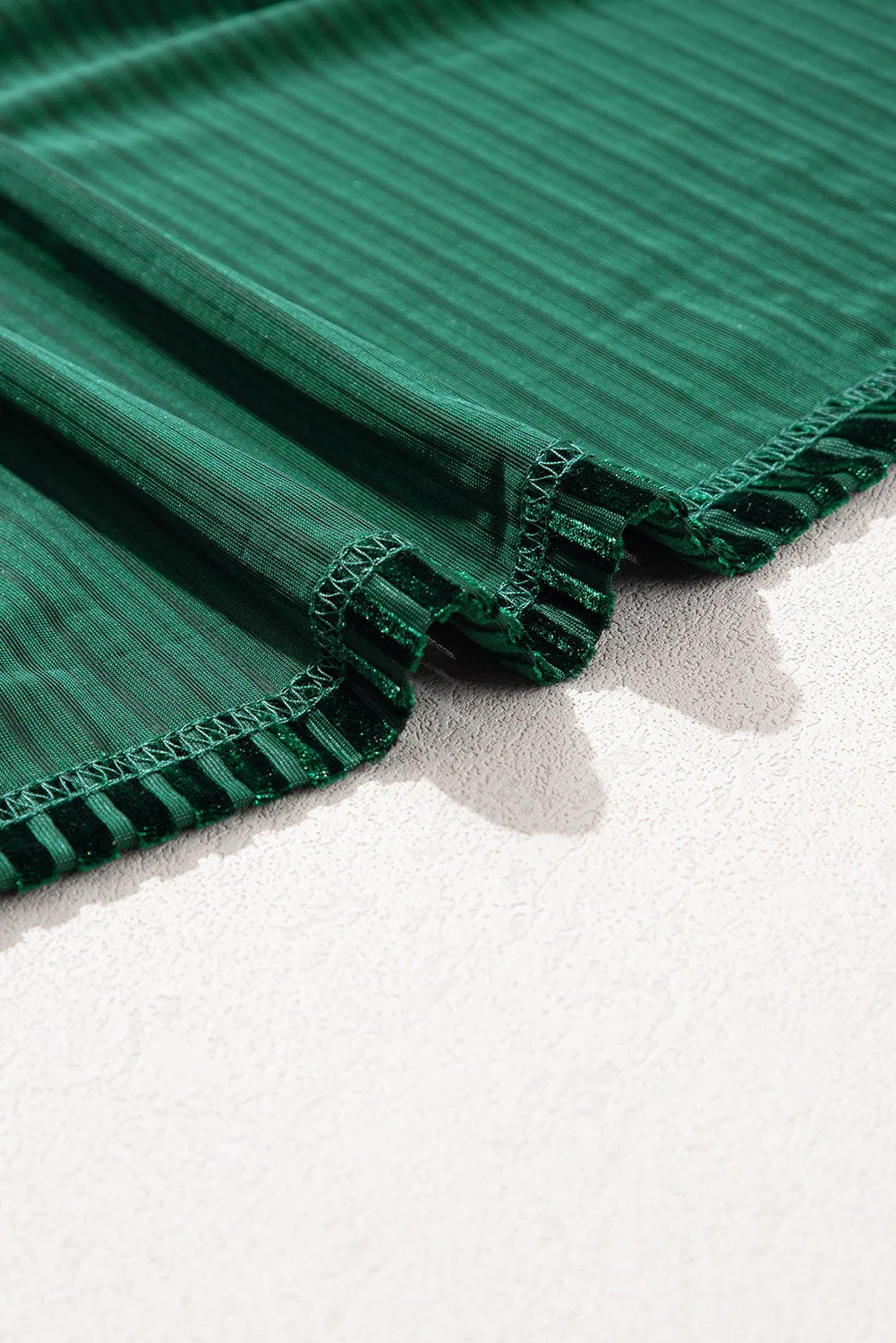 Emerald Velvet Babydoll Top