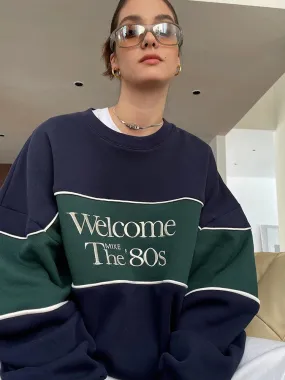 Fashionkova 80's Print Loose Sweatshirt
