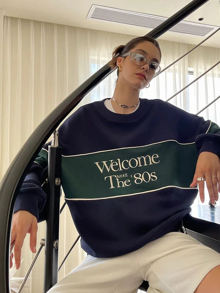Fashionkova 80's Print Loose Sweatshirt