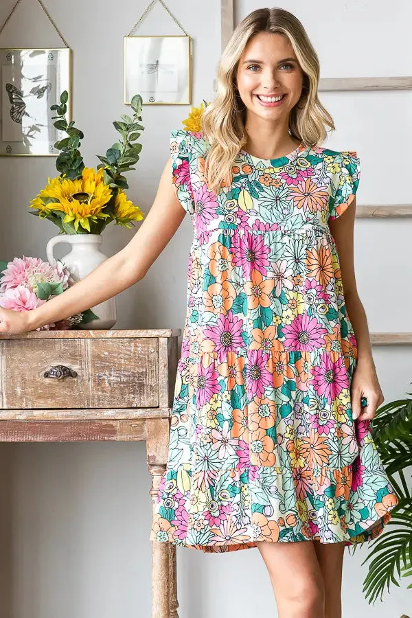 FLIRTY FLORAL DRESS