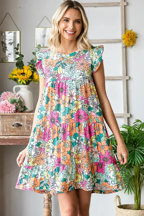 FLIRTY FLORAL DRESS