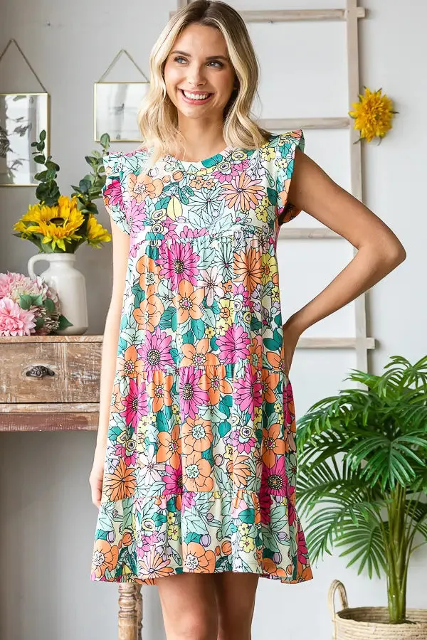 FLIRTY FLORAL DRESS