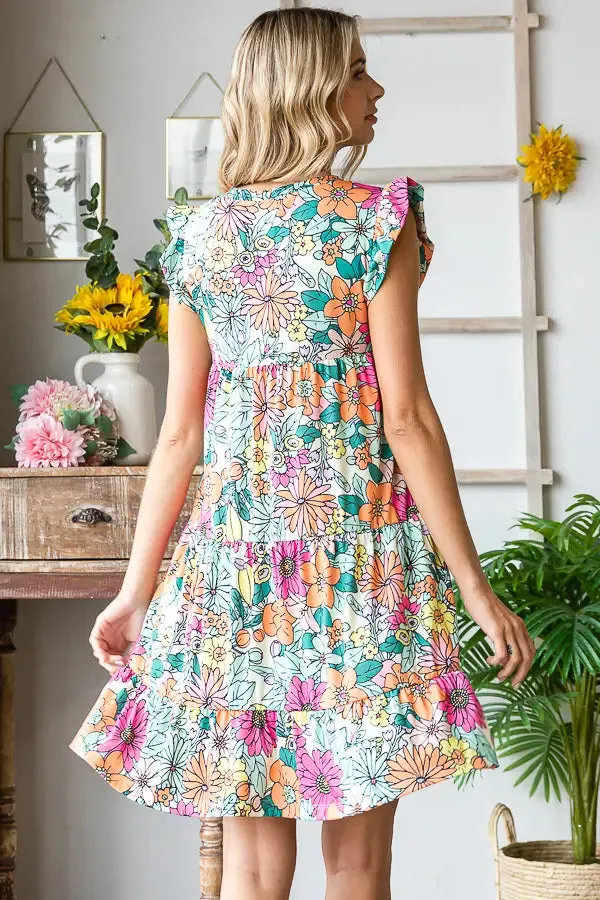 FLIRTY FLORAL DRESS