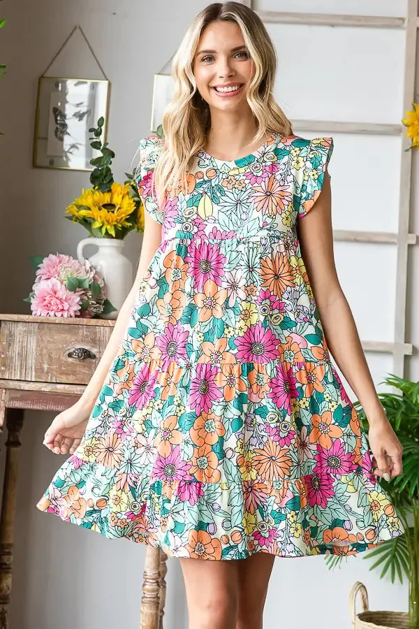 FLIRTY FLORAL DRESS