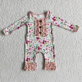Flower Print Infant Baby Rompers 6 A22-3