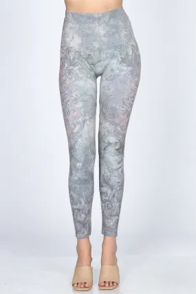 Forest Damask Motif Leggings