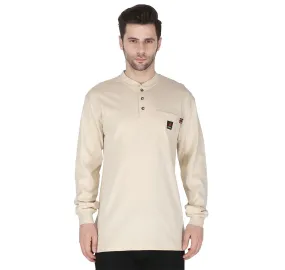 Forge Fr Men's Sand Henley Neck Long Sleeve T-shirt