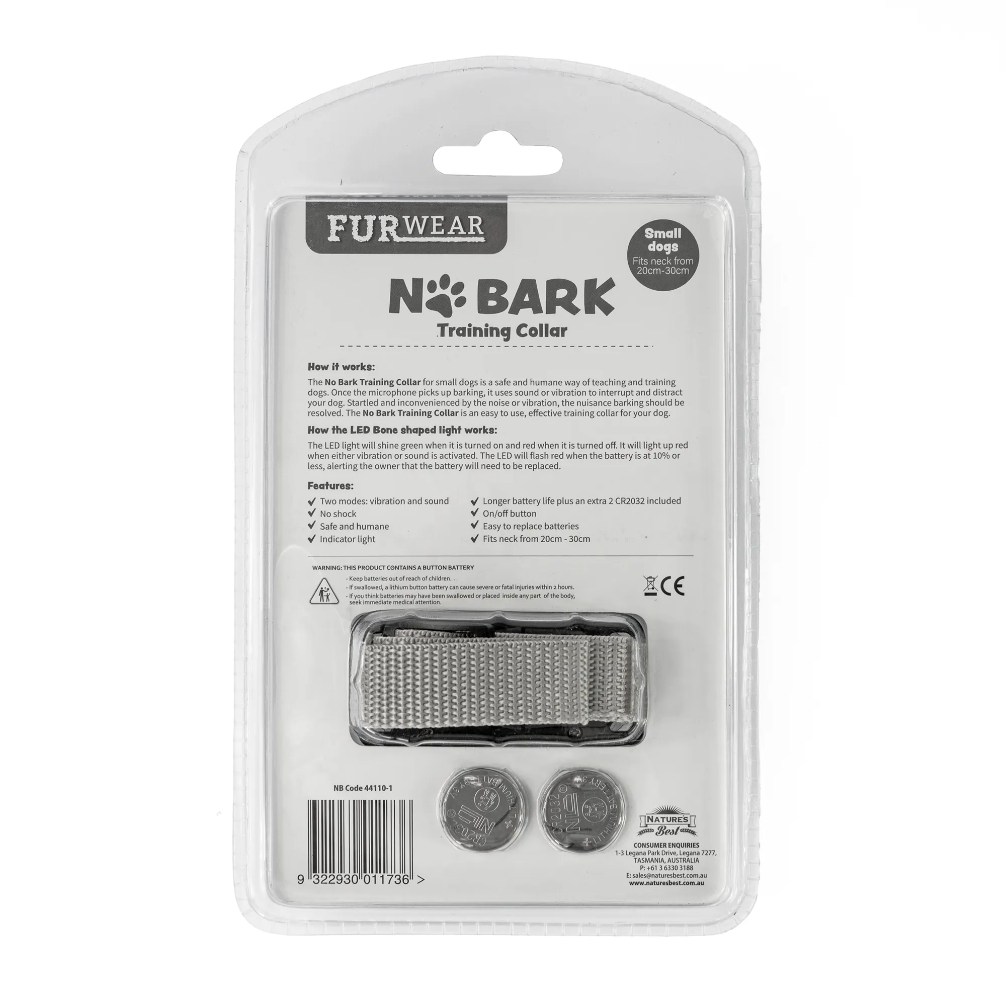Furwear - No Bark Training Collar (Small)