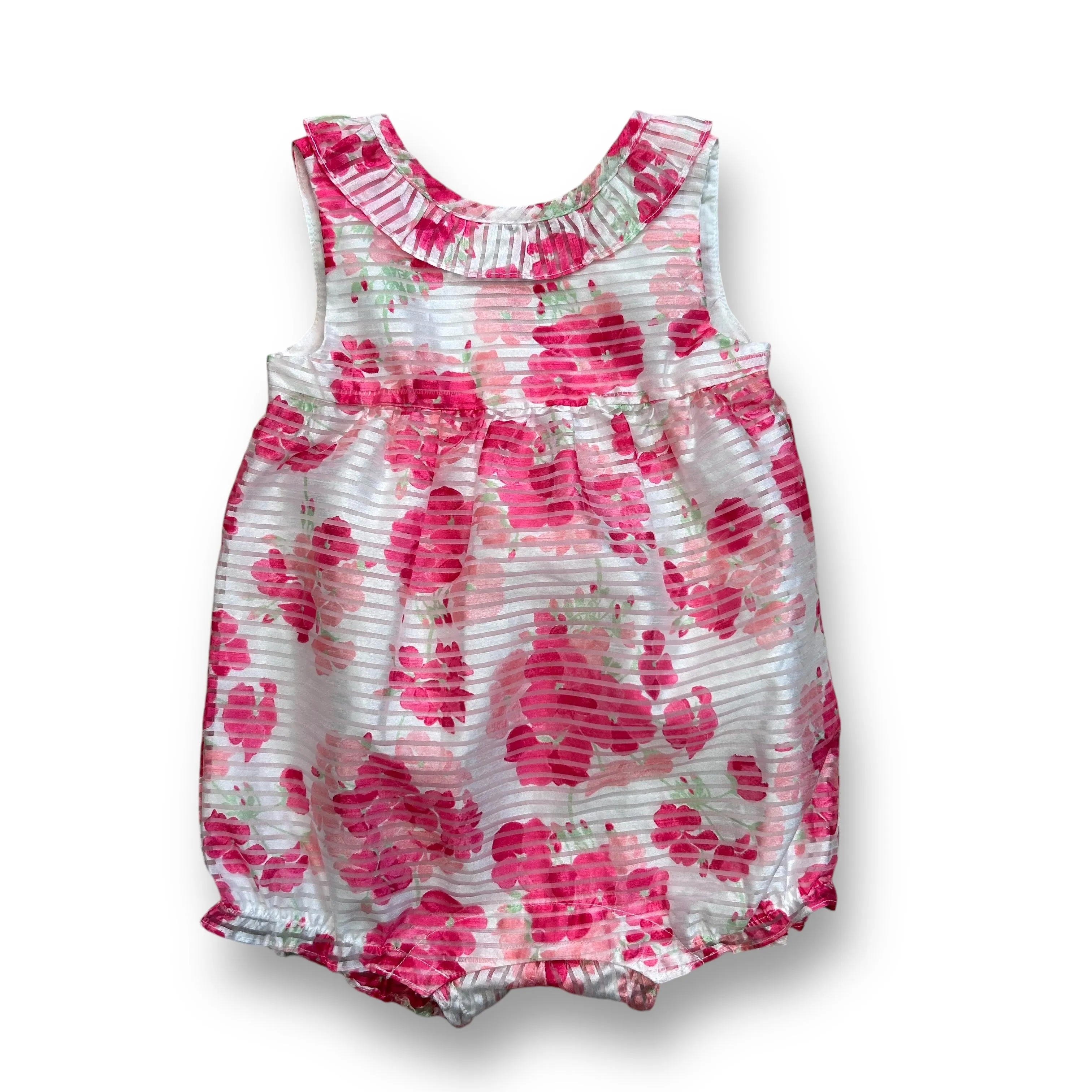 Girls Gymboree Size 6-12 Months Silky Floral Snap-Bottom Romper