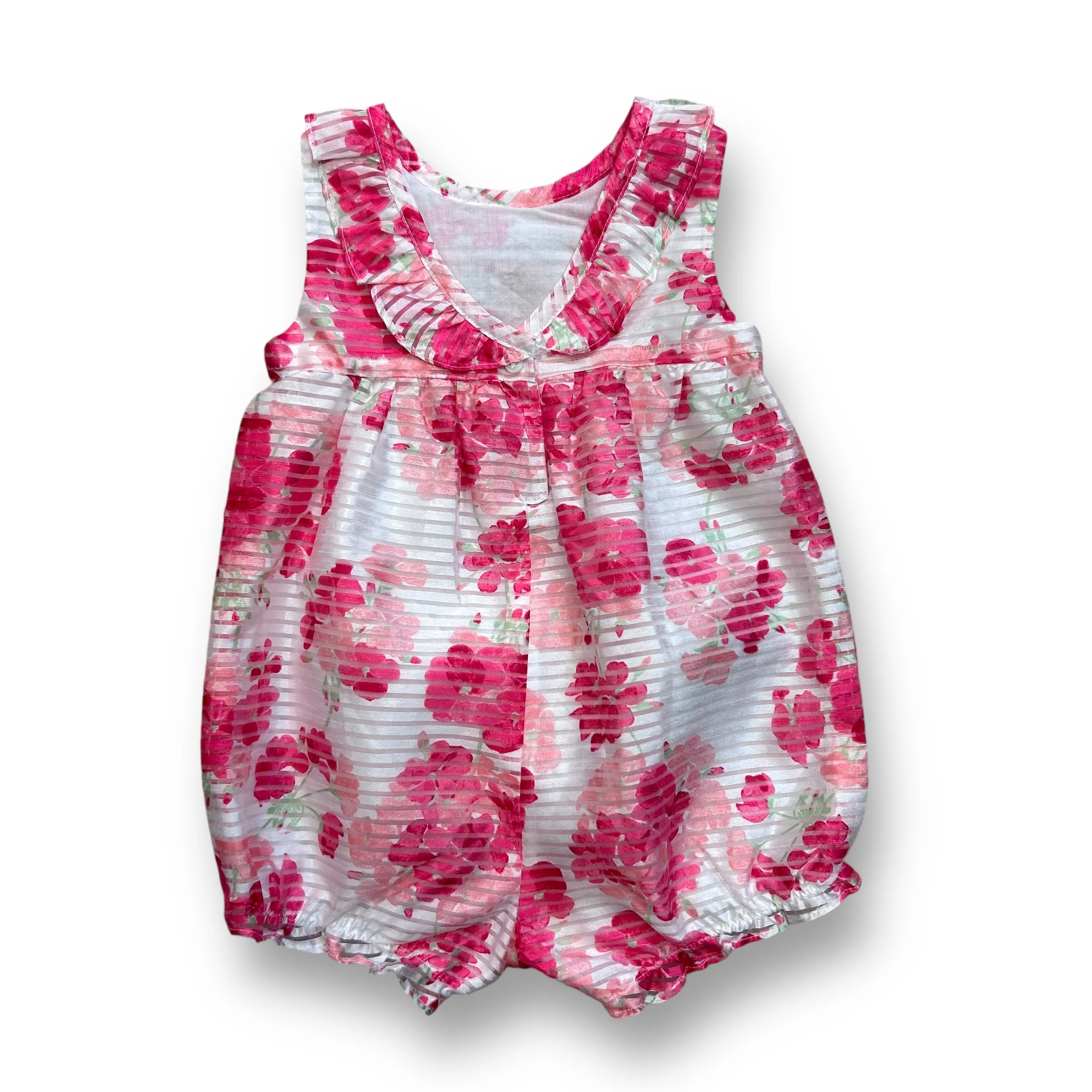 Girls Gymboree Size 6-12 Months Silky Floral Snap-Bottom Romper