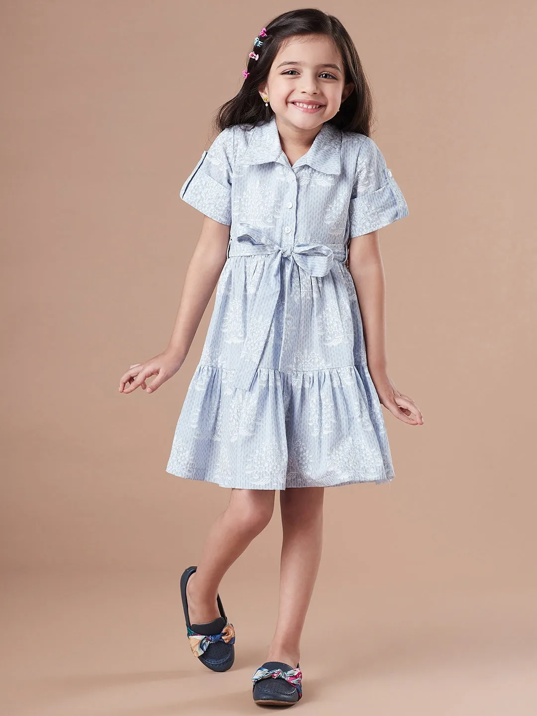 Girls Striped Shirt Dress - Ps Peaches