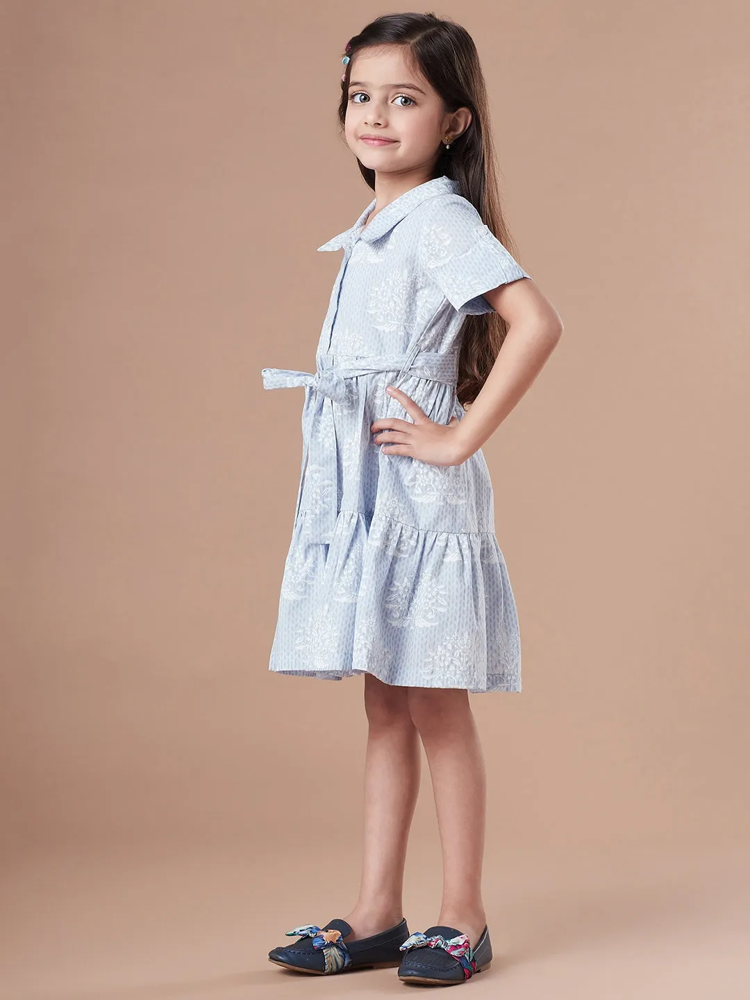Girls Striped Shirt Dress - Ps Peaches