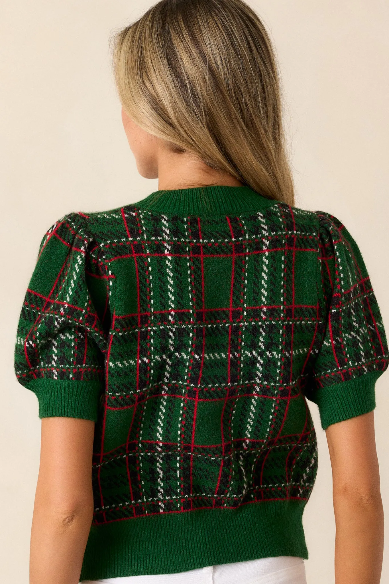Glimmering Branches Emerald Knit Sweater