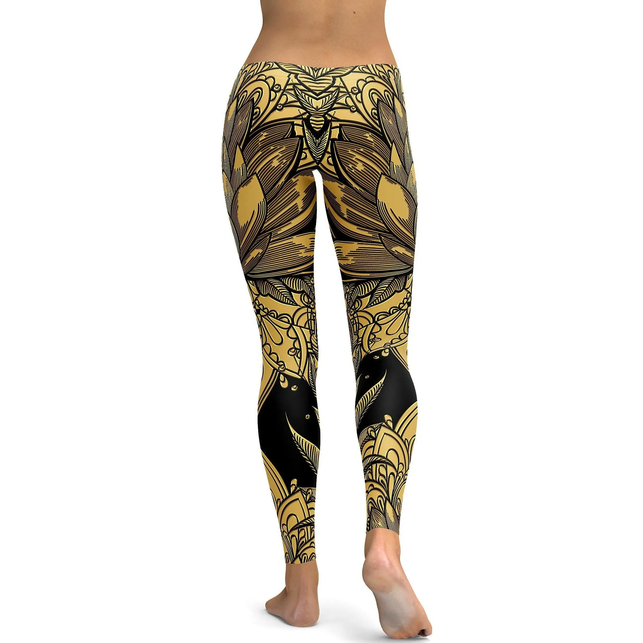 Golden Lotus Leggings