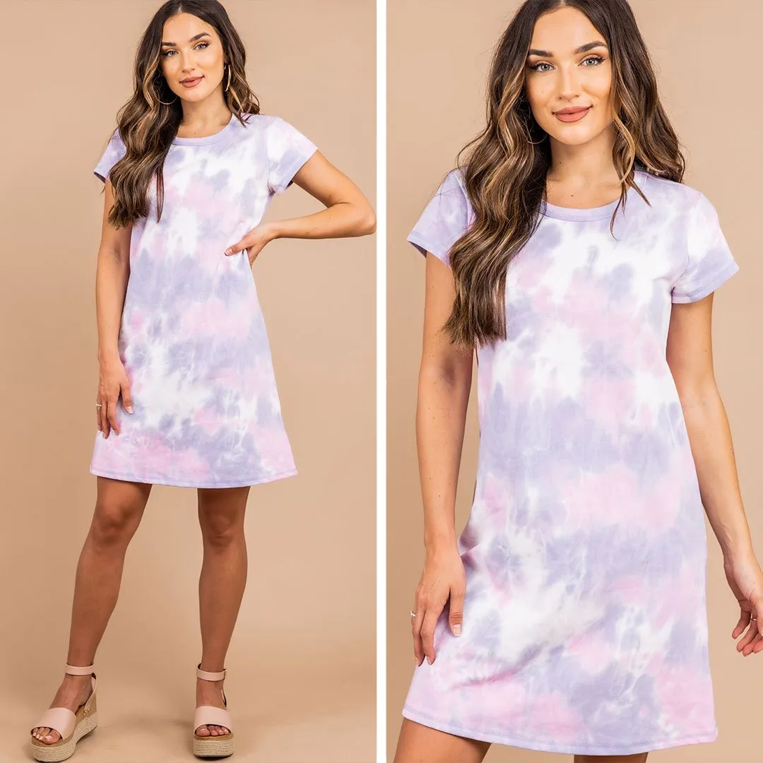 Got The Look Lavender Purple Tie Dye Dress