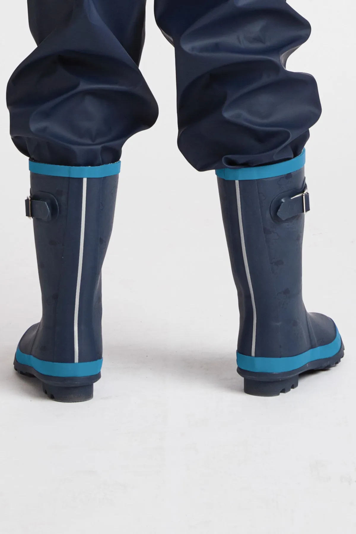 GRASS & AIR - Wellies - Navy and Turquoise