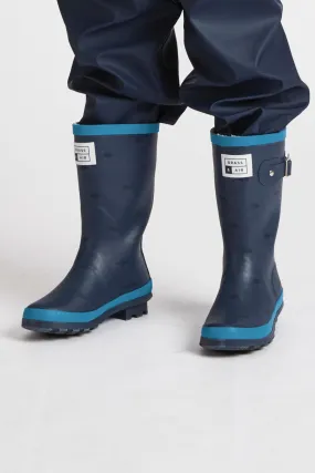 GRASS & AIR - Wellies - Navy and Turquoise