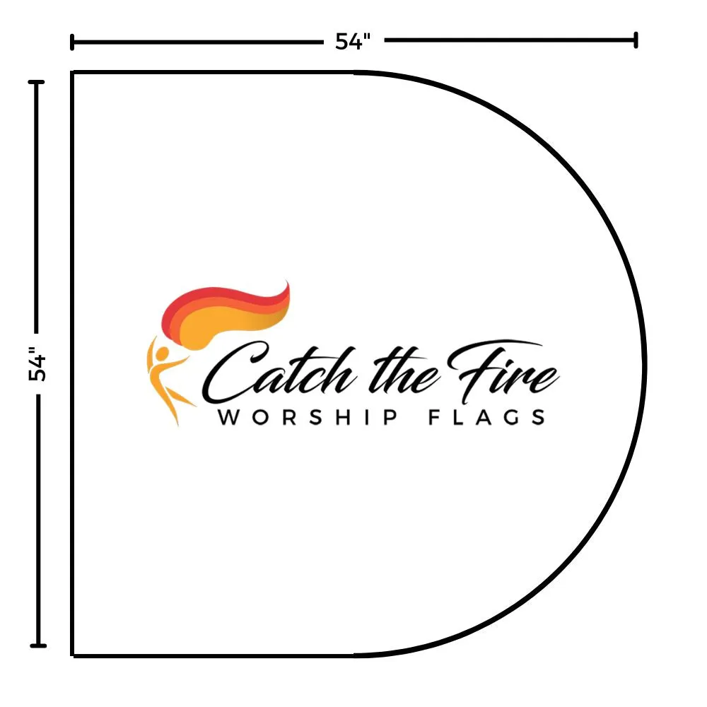 Green Sheer Worship Flags
