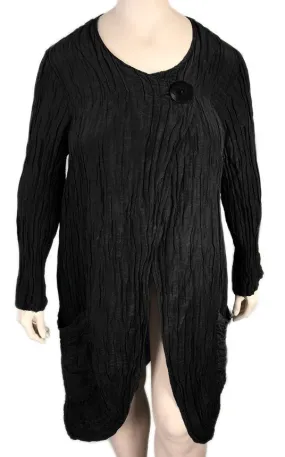 GRIZAS Long Silk Blend Elliptical Jacket