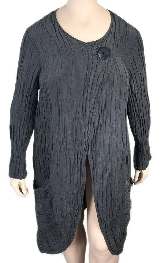 GRIZAS Long Silk Blend Elliptical Jacket