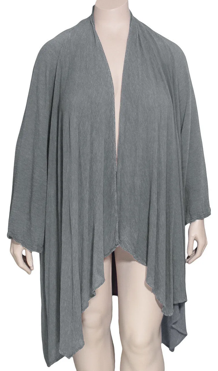 Grizas Oversized Ribbed Silk Cardigan / Jacket