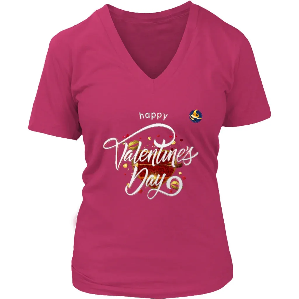 Happy Valentine's Day Shirt V-neck|Womens Valentines Shirts|Gift (8 Colors)