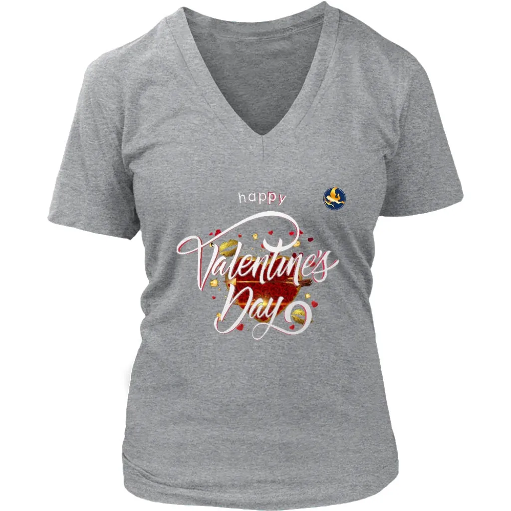 Happy Valentine's Day Shirt V-neck|Womens Valentines Shirts|Gift (8 Colors)